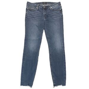 Silver Jeans Most Wanted Skinny Womens W31/L29 Mid Rise Stretch Blue Denim